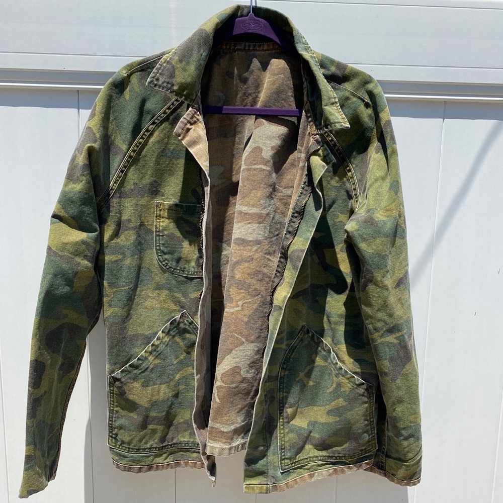Vintage camo military jacket
